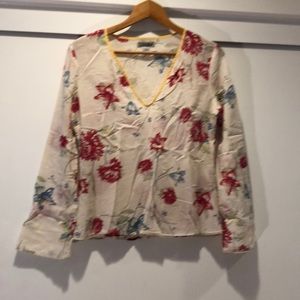 Lucky Brand Floral Peasant Blouse